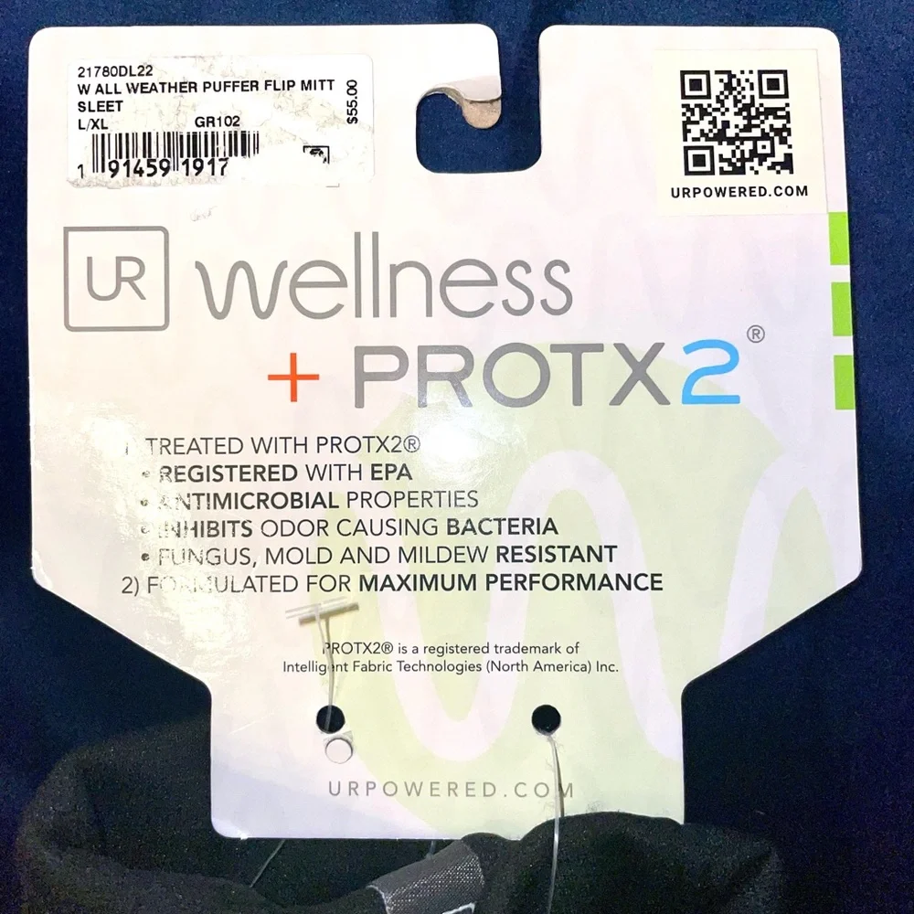 UR WELLNESS BOUNDARY SERIES ANTIMICROBIAL TREATED WITH PROTX2 L/XL GRAY SILVER